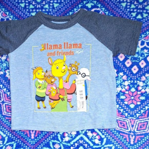 JUMPING BEANS boy/girl shirt, llama llalma and friends, 12 month k-330 - Picture 3 of 3